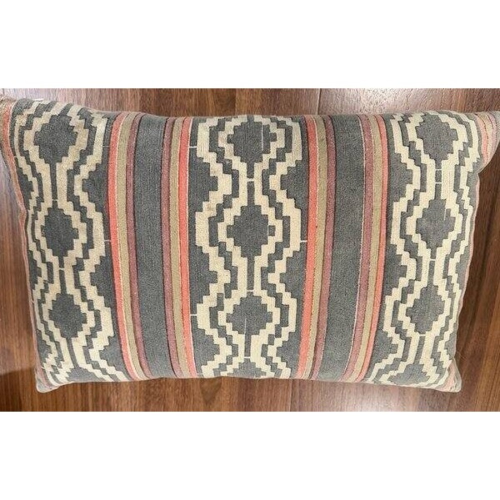 Galbraith & Paul Striped Velvet Accent Pillow Cover Hand Blocked Soft Luxe Down